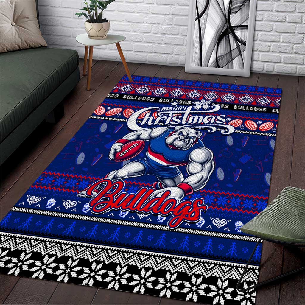 Bulldogs Football Xmas Area Rug Australia AFL Mascot - Vibe Hoodie Shop