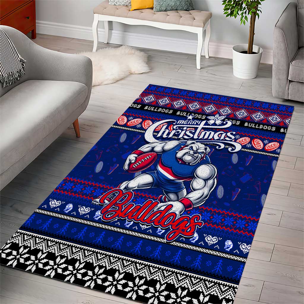 Bulldogs Football Xmas Area Rug Australia AFL Mascot - Vibe Hoodie Shop