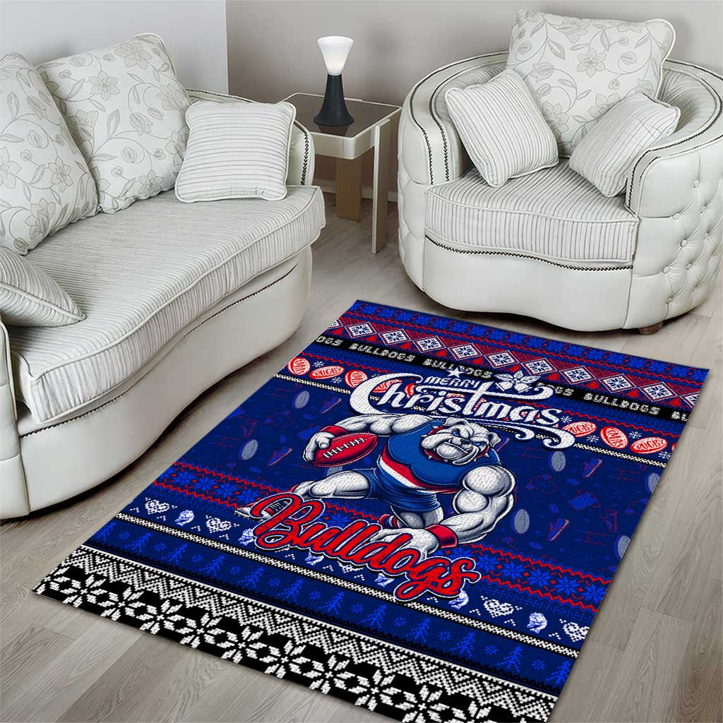 Bulldogs Football Xmas Area Rug Australia AFL Mascot - Vibe Hoodie Shop