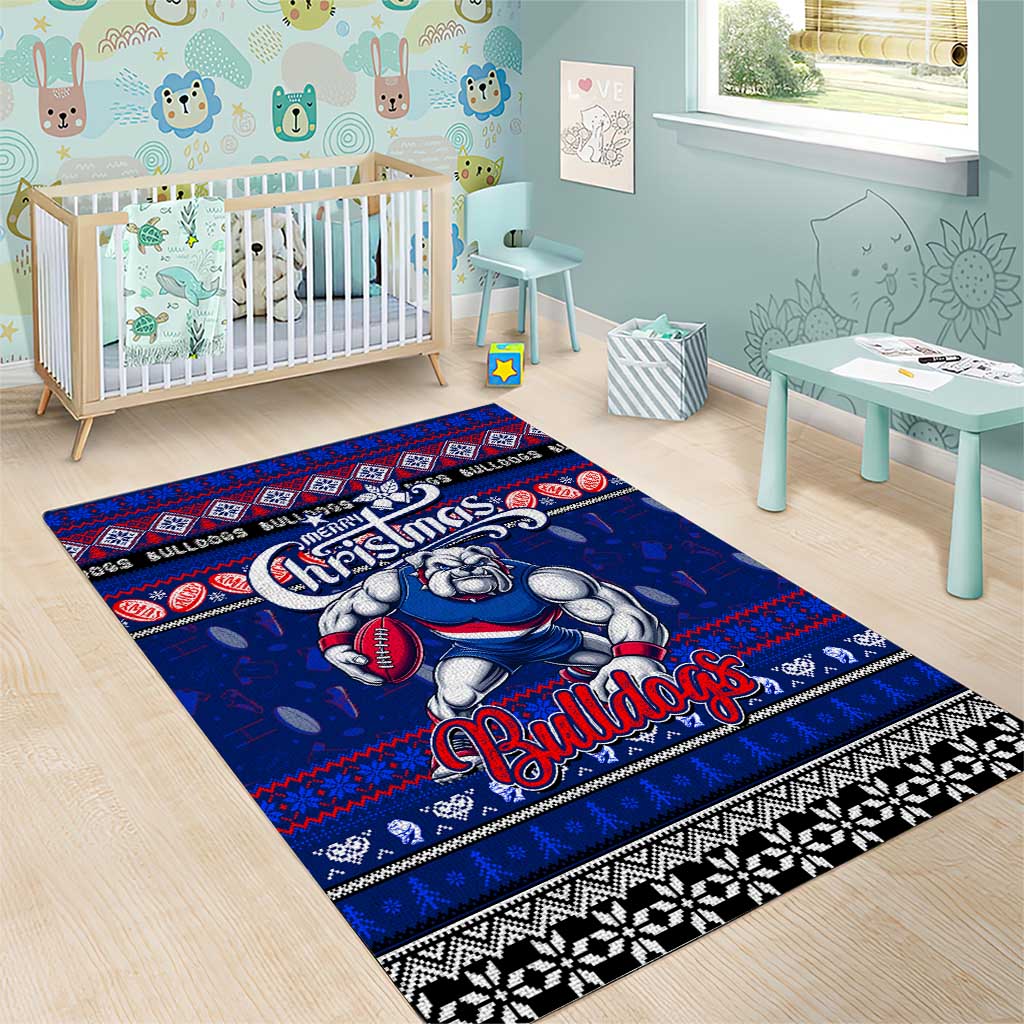 Bulldogs Football Xmas Area Rug Australia AFL Mascot - Vibe Hoodie Shop