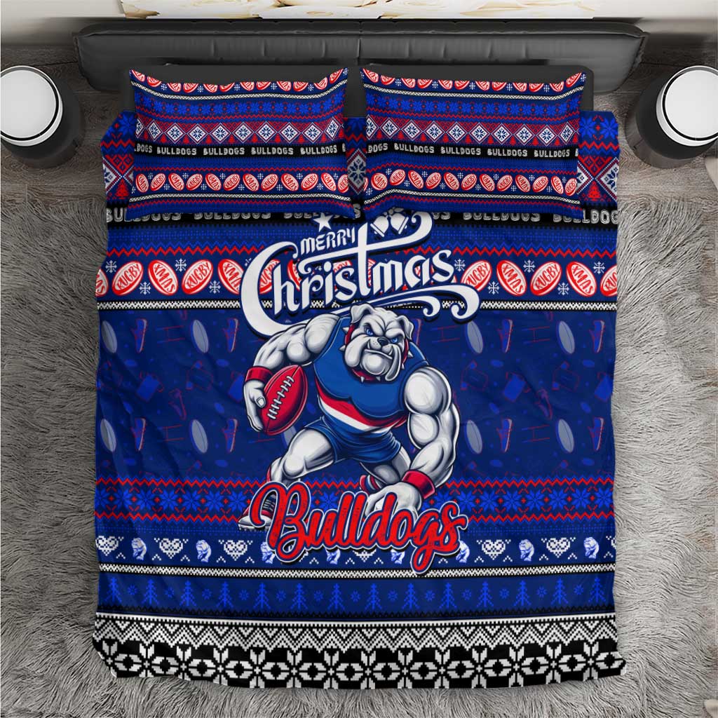 Bulldogs Football Xmas Bedding Set Australia AFL Mascot - Vibe Hoodie Shop