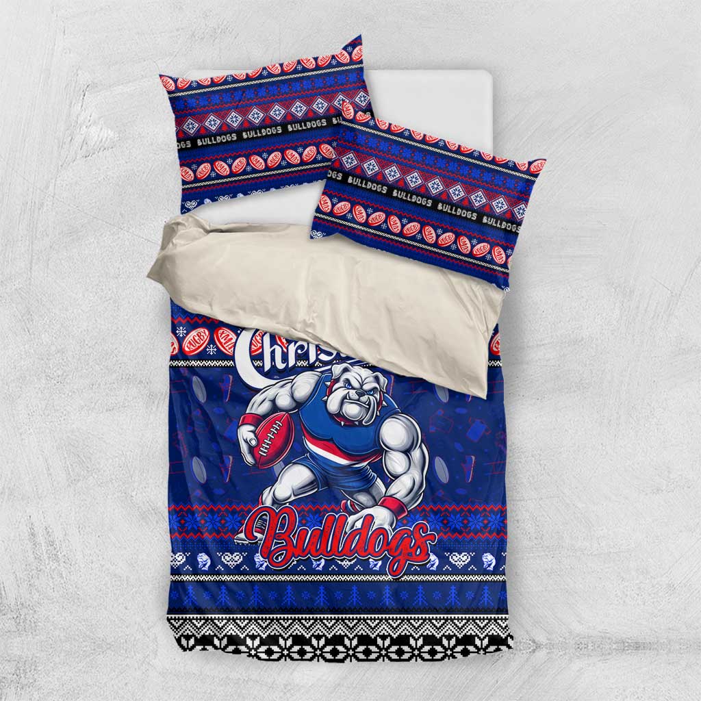 Bulldogs Football Xmas Bedding Set Australia AFL Mascot - Vibe Hoodie Shop