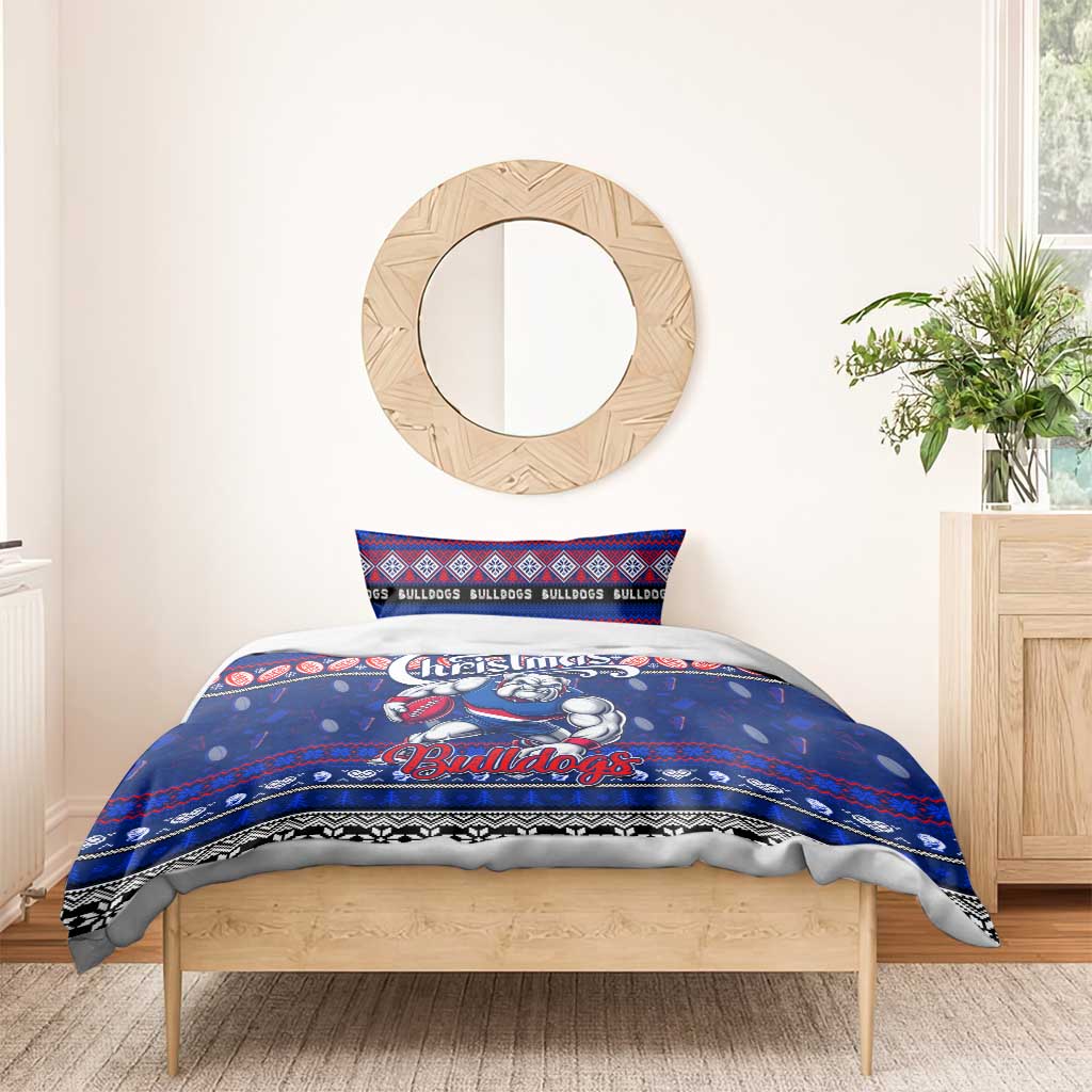 Bulldogs Football Xmas Bedding Set Australia AFL Mascot - Vibe Hoodie Shop
