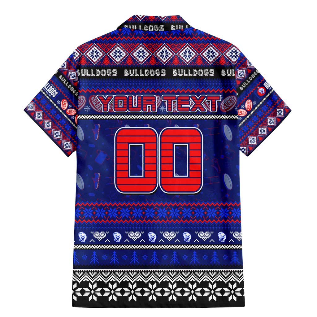 Personalized Bulldogs Rugby Xmas Family Matching Mermaid Dress and Hawaiian Shirt Australia AFL Mascot