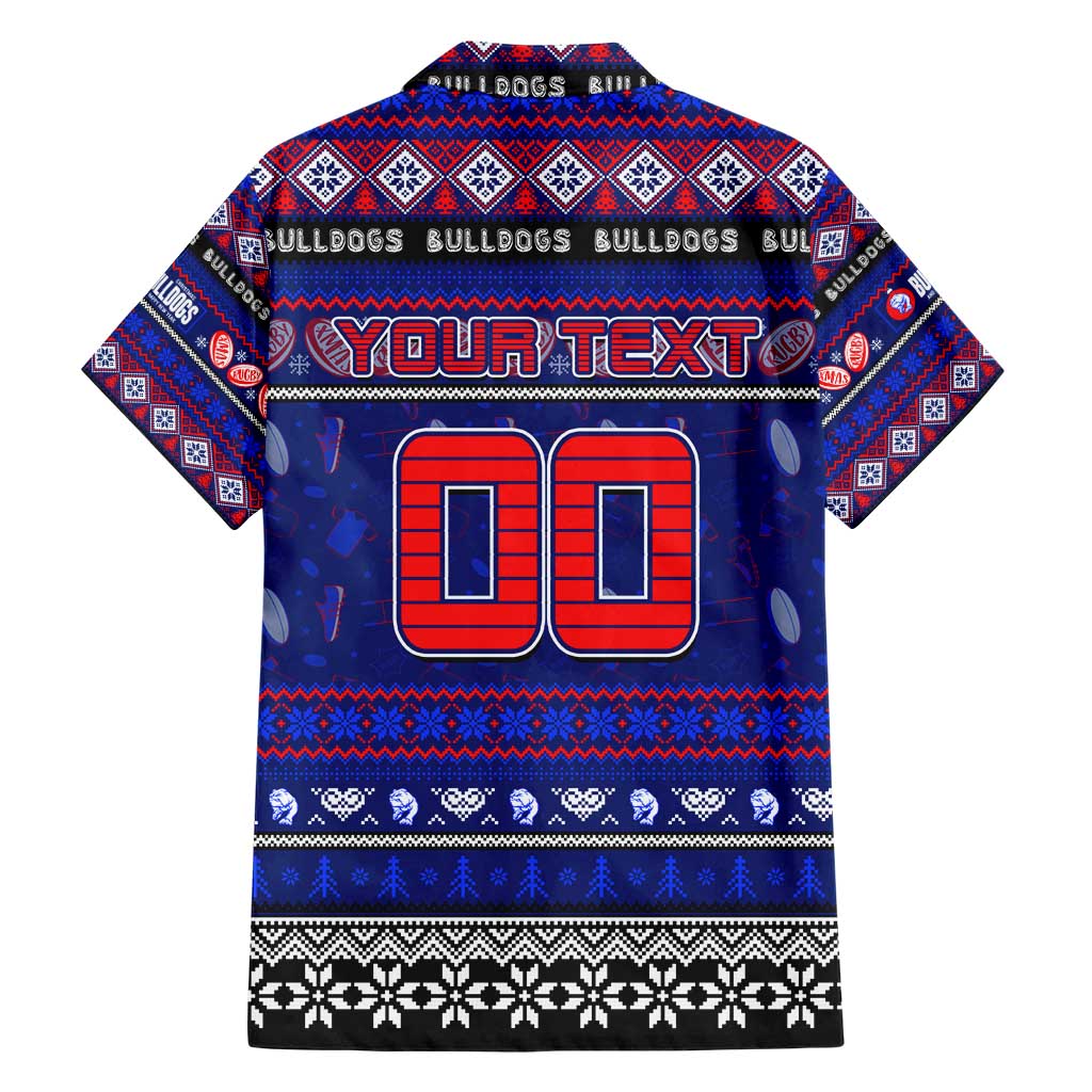 Personalized Bulldogs Football Xmas Hawaiian Shirt Australia AFL Mascot - Vibe Hoodie Shop