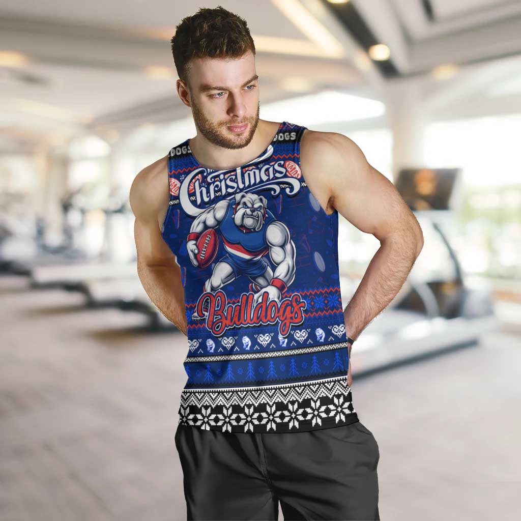 Personalized Bulldogs Football Xmas Men Tank Top Australia AFL Mascot - Vibe Hoodie Shop
