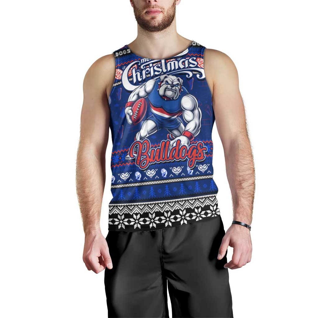 Personalized Bulldogs Football Xmas Men Tank Top Australia AFL Mascot - Vibe Hoodie Shop