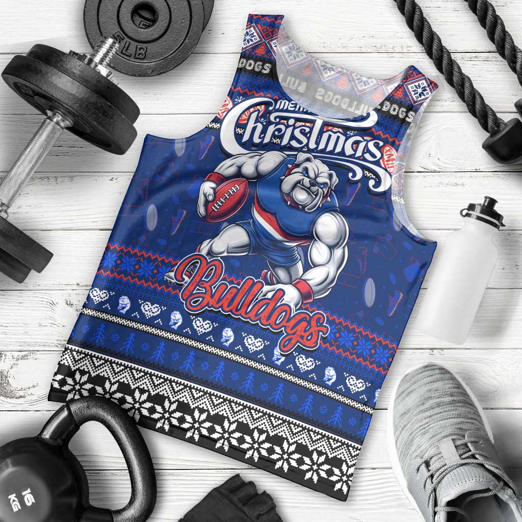 Personalized Bulldogs Football Xmas Men Tank Top Australia AFL Mascot - Vibe Hoodie Shop