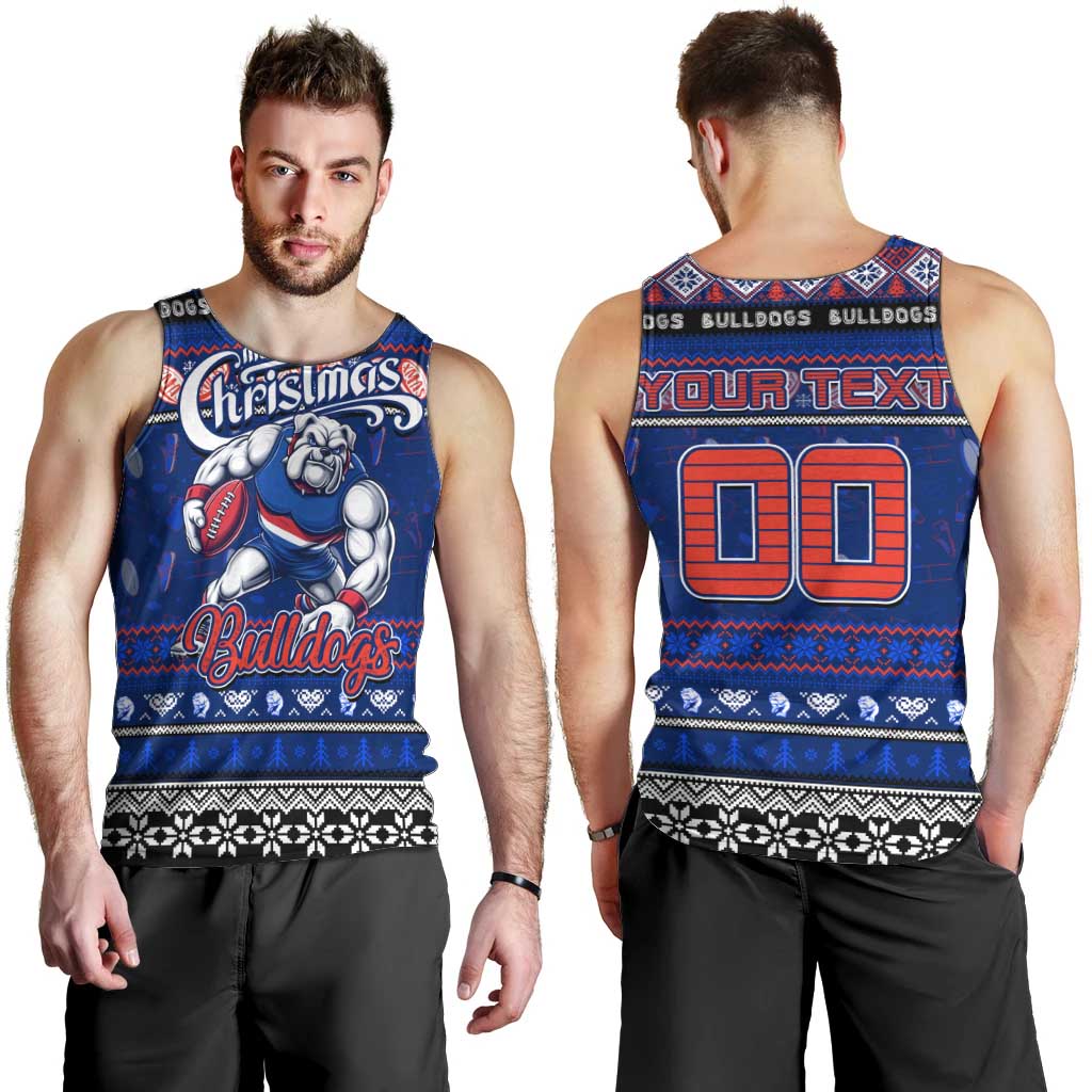 Personalized Bulldogs Football Xmas Men Tank Top Australia AFL Mascot - Vibe Hoodie Shop