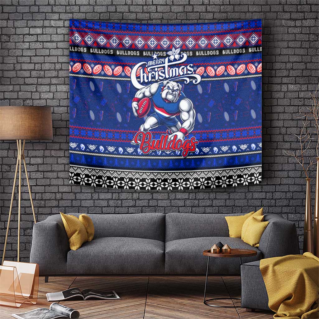 Bulldogs Football Xmas Tapestry Australia AFL Mascot - Vibe Hoodie Shop