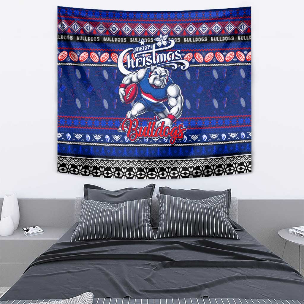 Bulldogs Football Xmas Tapestry Australia AFL Mascot - Vibe Hoodie Shop