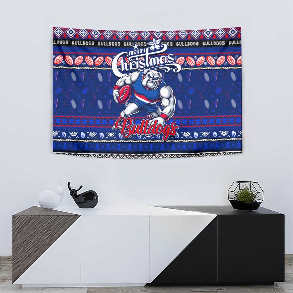 Bulldogs Football Xmas Tapestry Australia AFL Mascot - Vibe Hoodie Shop