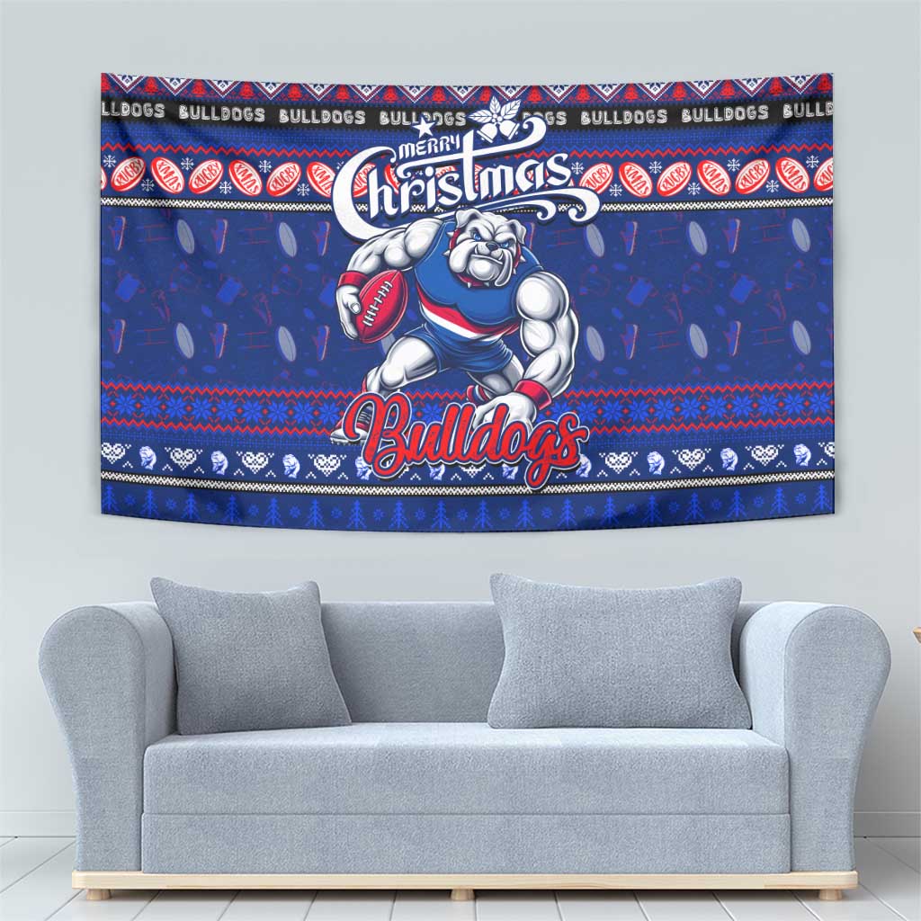 Bulldogs Football Xmas Tapestry Australia AFL Mascot - Vibe Hoodie Shop