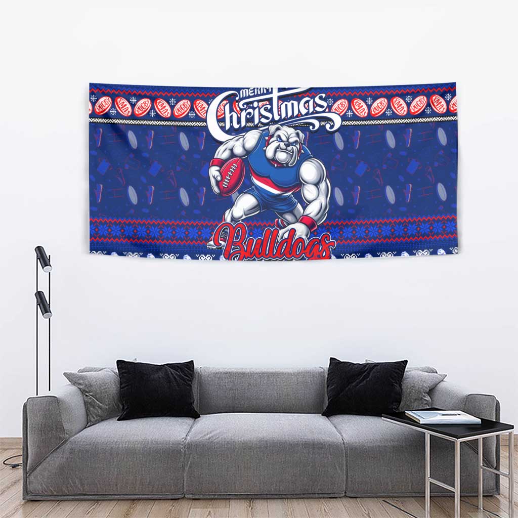 Bulldogs Football Xmas Tapestry Australia AFL Mascot - Vibe Hoodie Shop