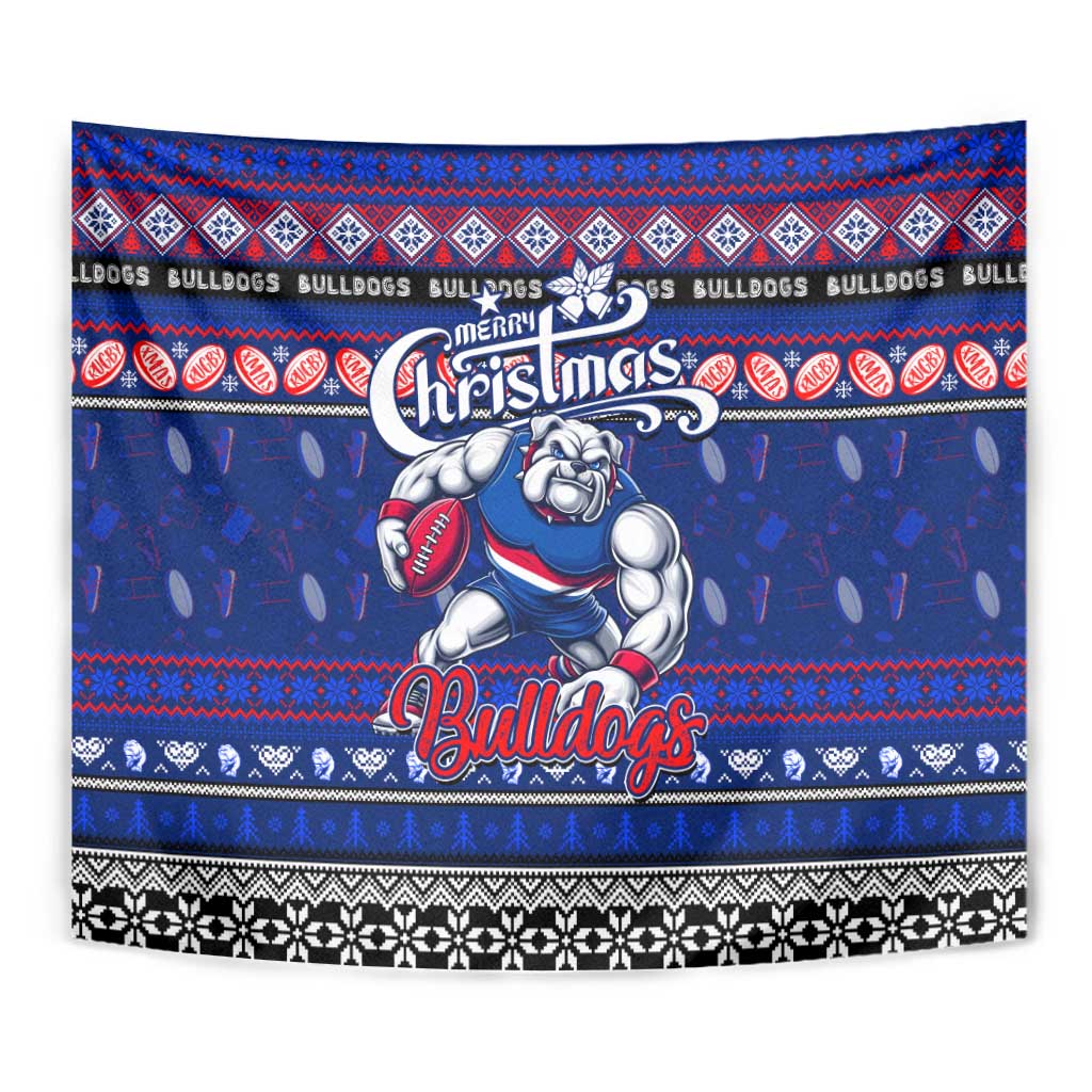 Bulldogs Football Xmas Tapestry Australia AFL Mascot - Vibe Hoodie Shop