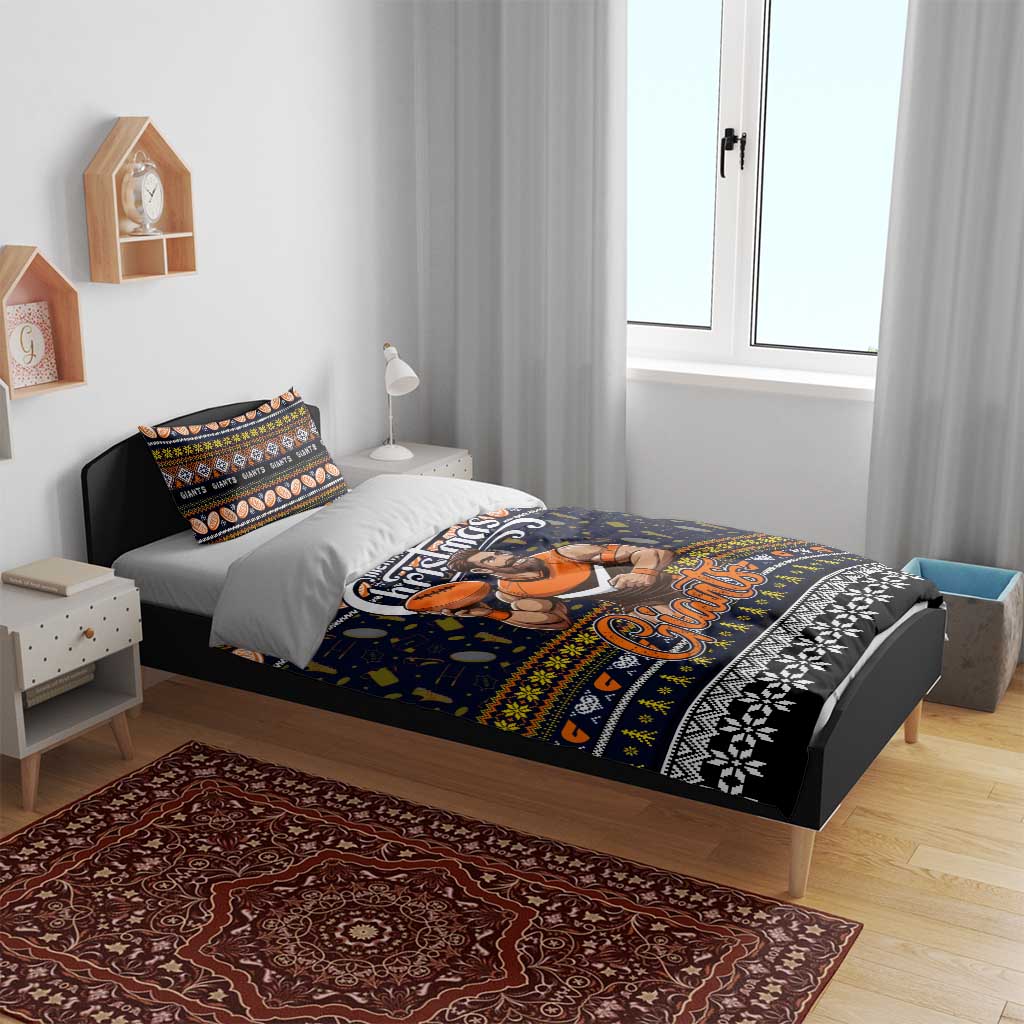 Giants Football Xmas Bedding Set Australia AFL Mascot - Vibe Hoodie Shop
