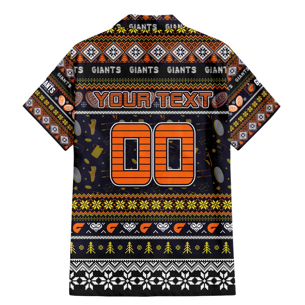 Personalized Giants Rugby Xmas Family Matching Mermaid Dress and Hawaiian Shirt Australia AFL Mascot