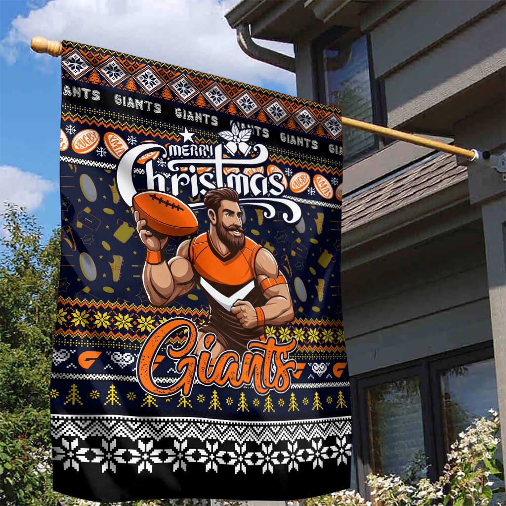 Giants Football Xmas Garden Flag Australia AFL Mascot - Vibe Hoodie Shop