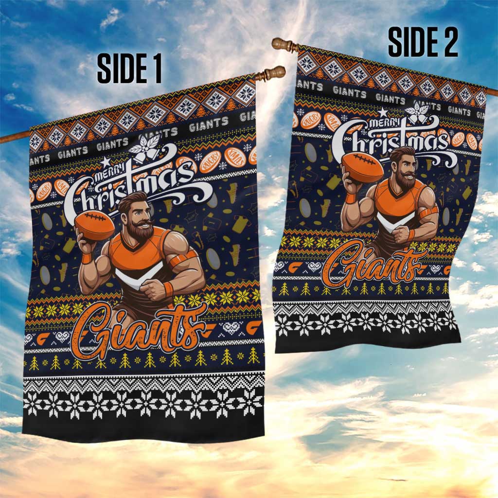 Giants Football Xmas Garden Flag Australia AFL Mascot - Vibe Hoodie Shop