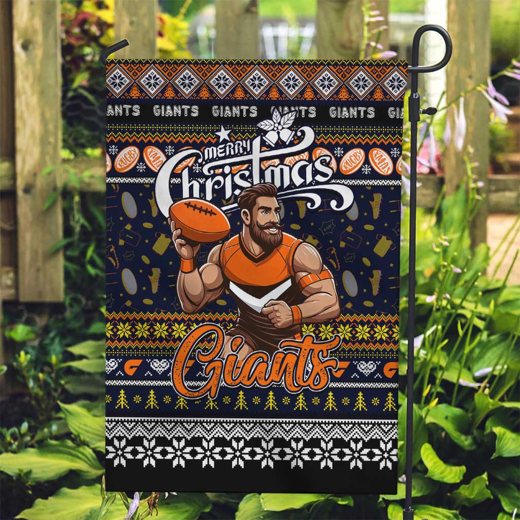 Giants Football Xmas Garden Flag Australia AFL Mascot - Vibe Hoodie Shop