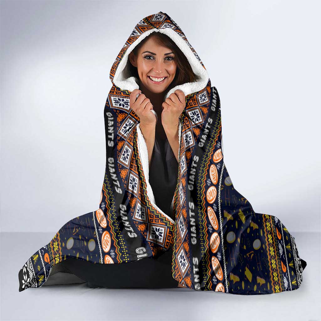 Giants Football Xmas Hooded Blanket Australia AFL Mascot