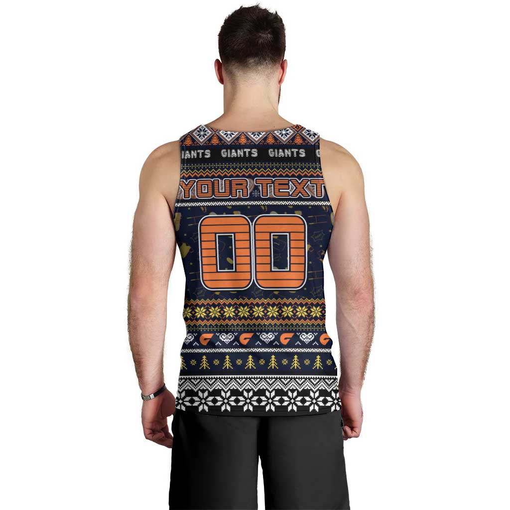 Personalized Giants Football Xmas Men Tank Top Australia AFL Mascot - Vibe Hoodie Shop