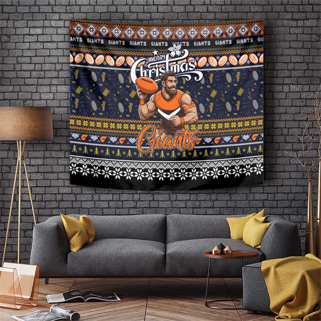 Giants Football Xmas Tapestry Australia AFL Mascot - Vibe Hoodie Shop