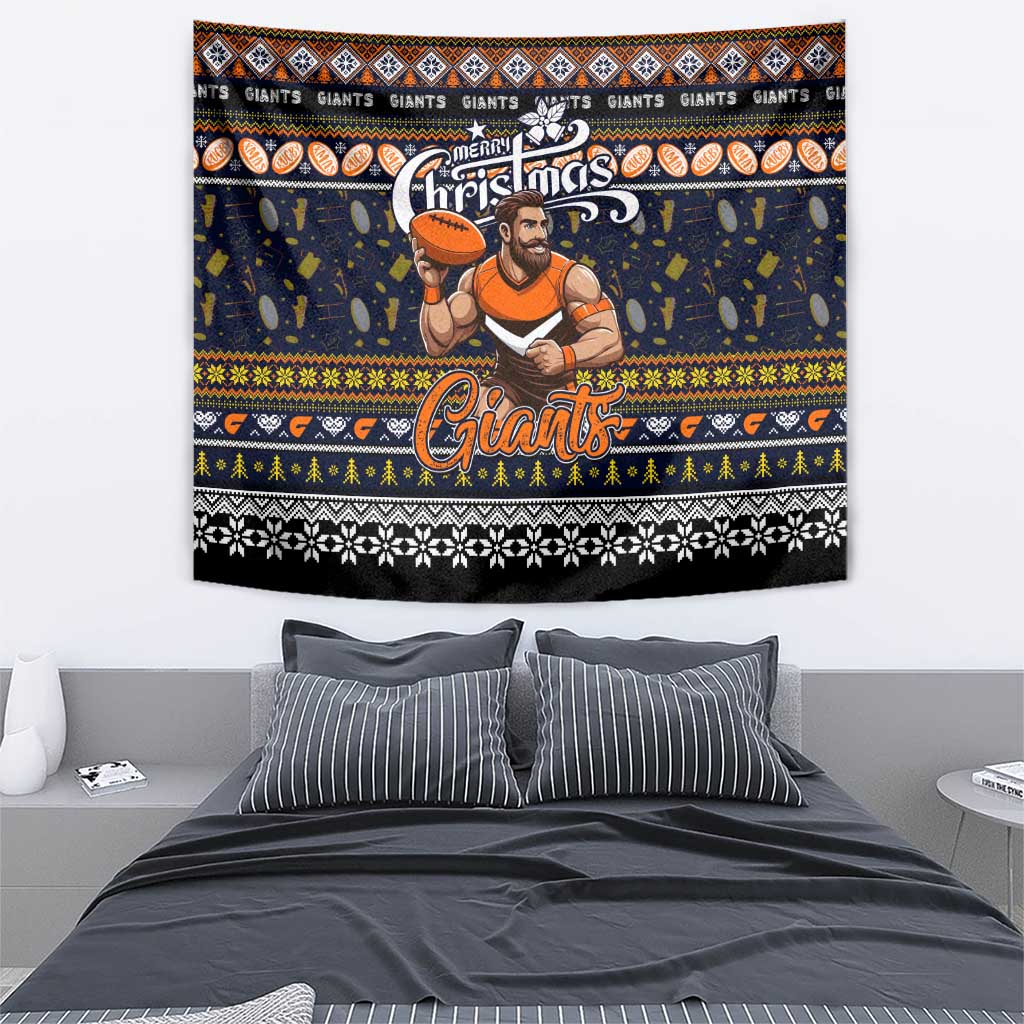 Giants Football Xmas Tapestry Australia AFL Mascot - Vibe Hoodie Shop