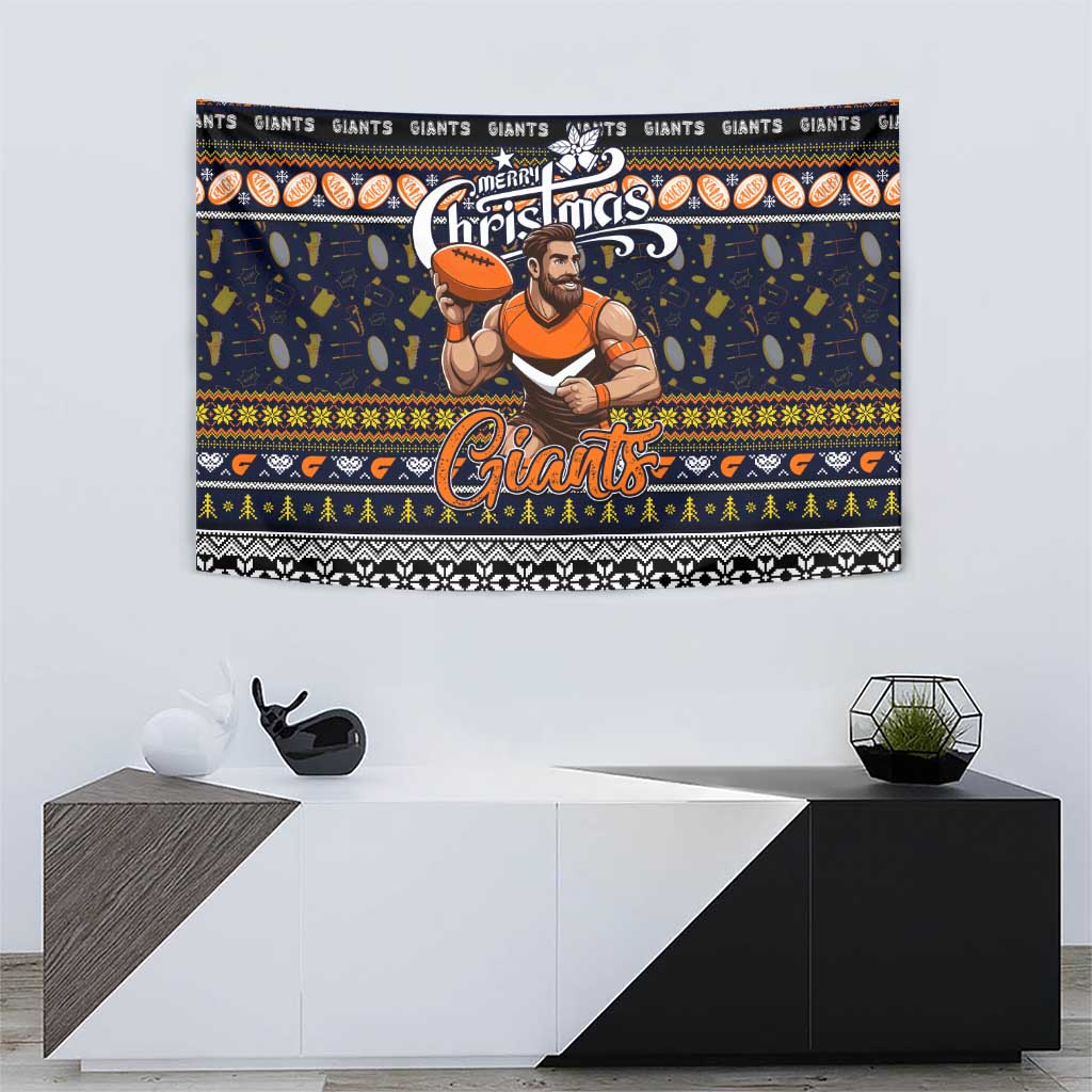 Giants Football Xmas Tapestry Australia AFL Mascot - Vibe Hoodie Shop