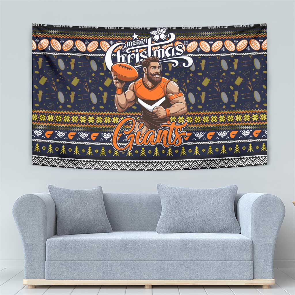 Giants Football Xmas Tapestry Australia AFL Mascot - Vibe Hoodie Shop