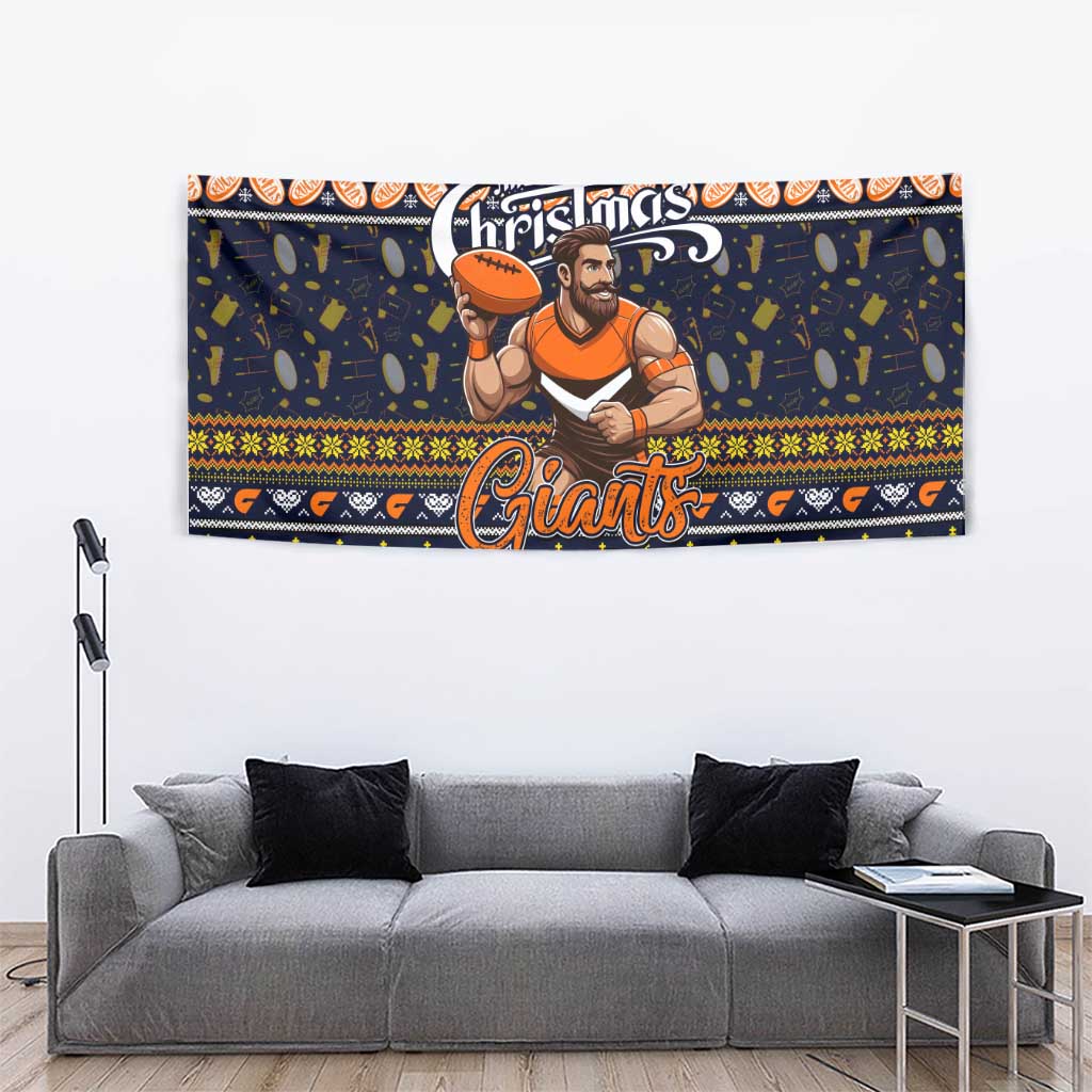 Giants Football Xmas Tapestry Australia AFL Mascot - Vibe Hoodie Shop