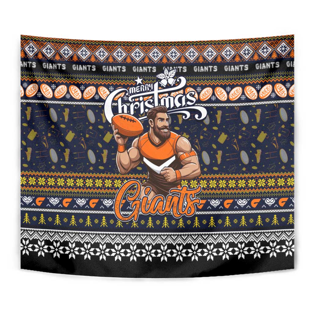 Giants Football Xmas Tapestry Australia AFL Mascot - Vibe Hoodie Shop