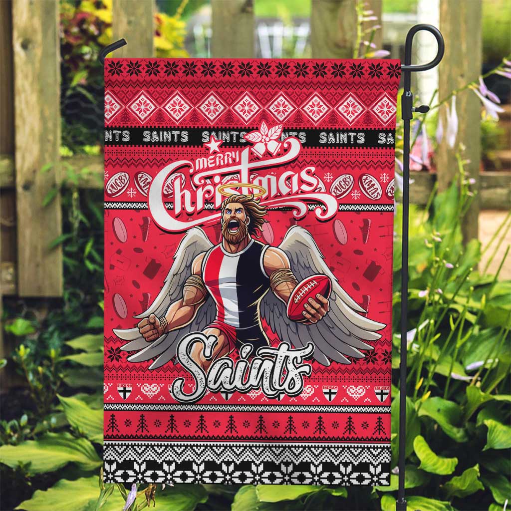 Saints Football Xmas Garden Flag Australia AFL Mascot - Vibe Hoodie Shop