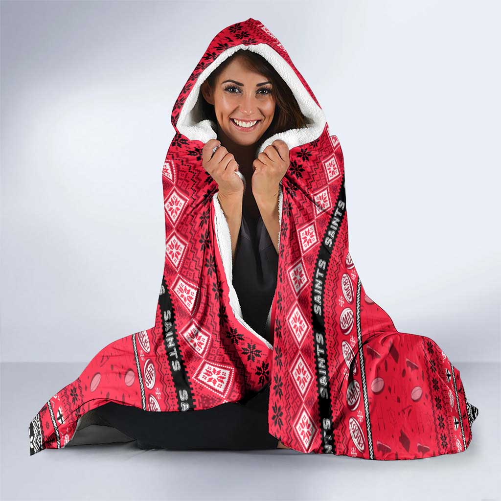 Saints Football Xmas Hooded Blanket Australia AFL Mascot
