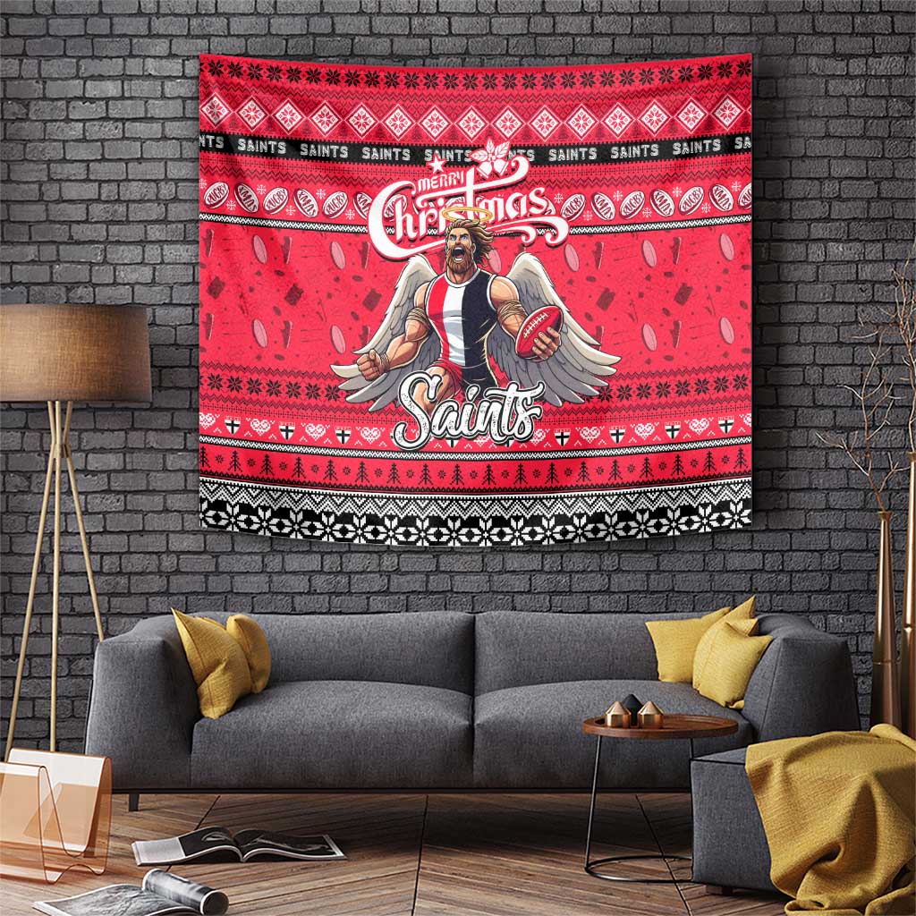 Saints Football Xmas Tapestry Australia AFL Mascot - Vibe Hoodie Shop