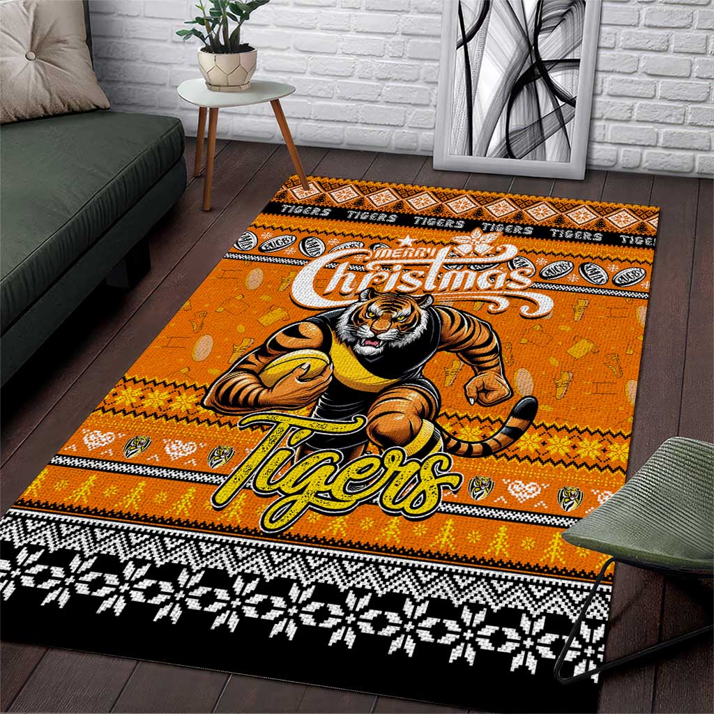 Tigers Football Xmas Area Rug Australia AFL Mascot - Vibe Hoodie Shop