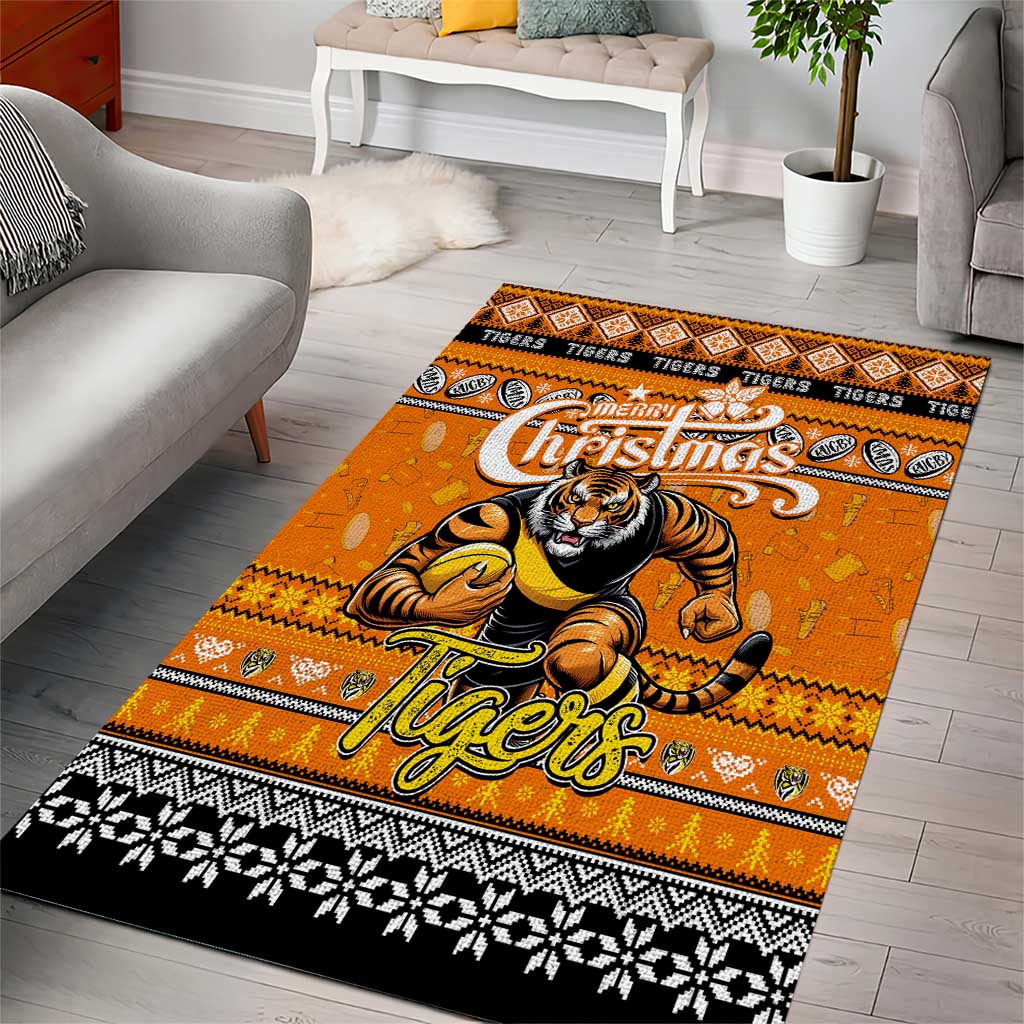 Tigers Football Xmas Area Rug Australia AFL Mascot - Vibe Hoodie Shop