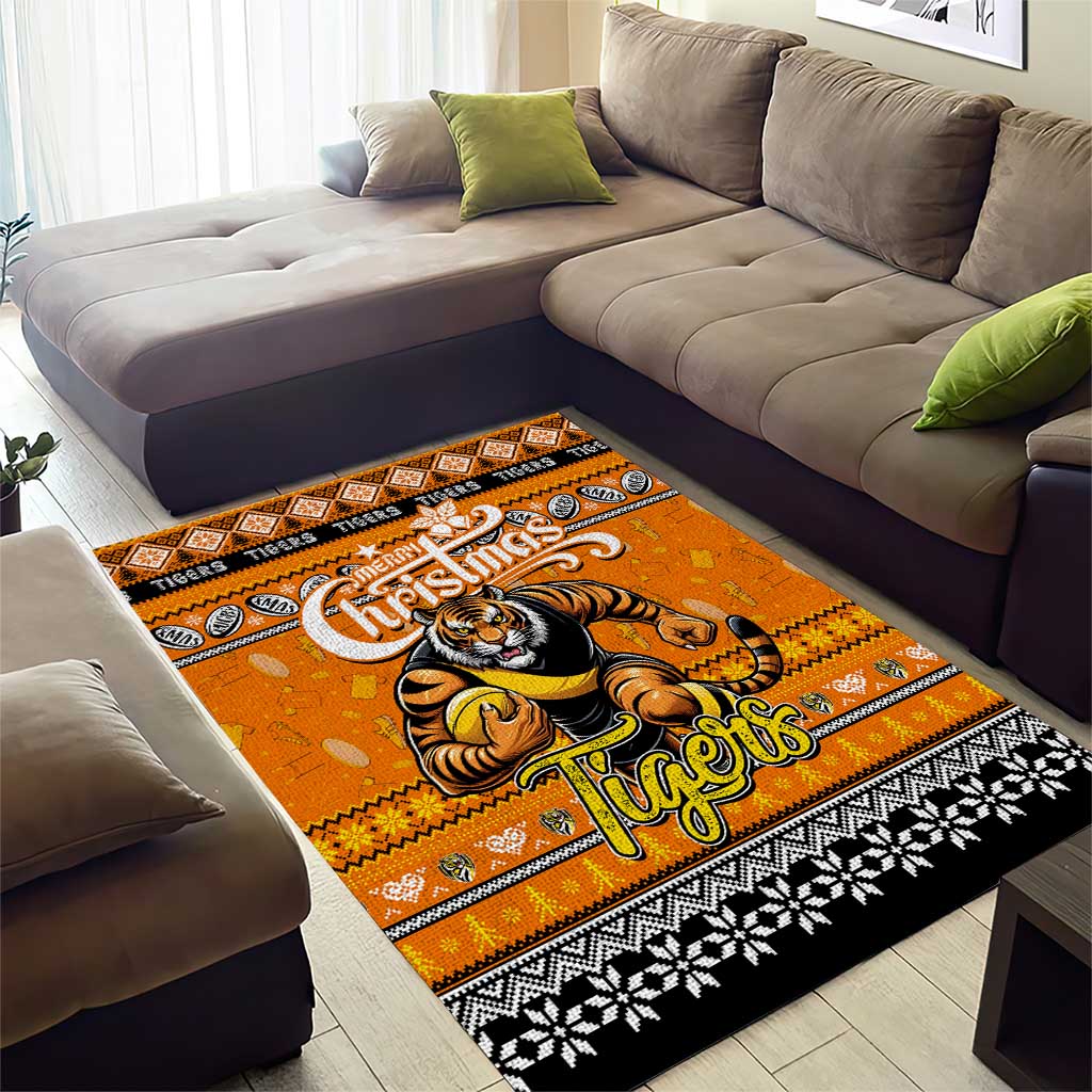 Tigers Football Xmas Area Rug Australia AFL Mascot - Vibe Hoodie Shop