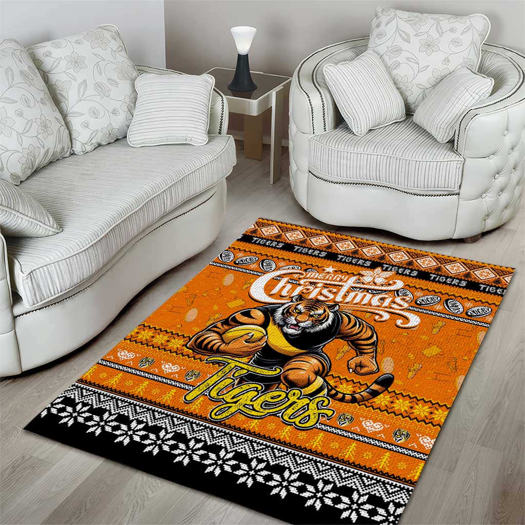 Tigers Football Xmas Area Rug Australia AFL Mascot - Vibe Hoodie Shop