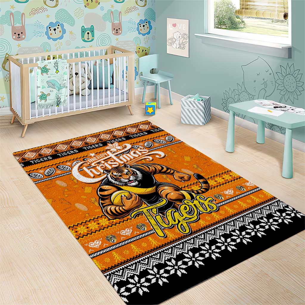 Tigers Football Xmas Area Rug Australia AFL Mascot - Vibe Hoodie Shop