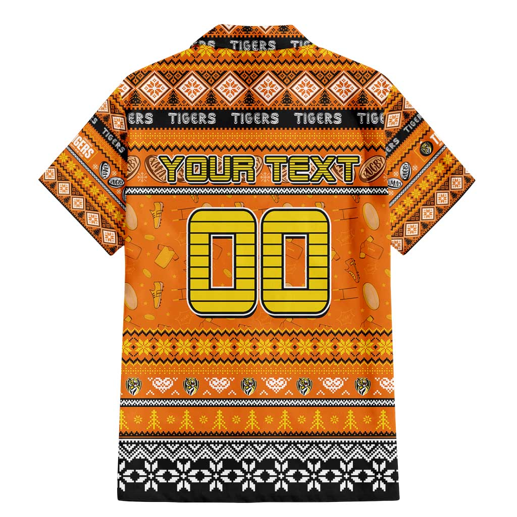 Personalized Tigers Rugby Xmas Family Matching Mermaid Dress and Hawaiian Shirt Australia AFL Mascot