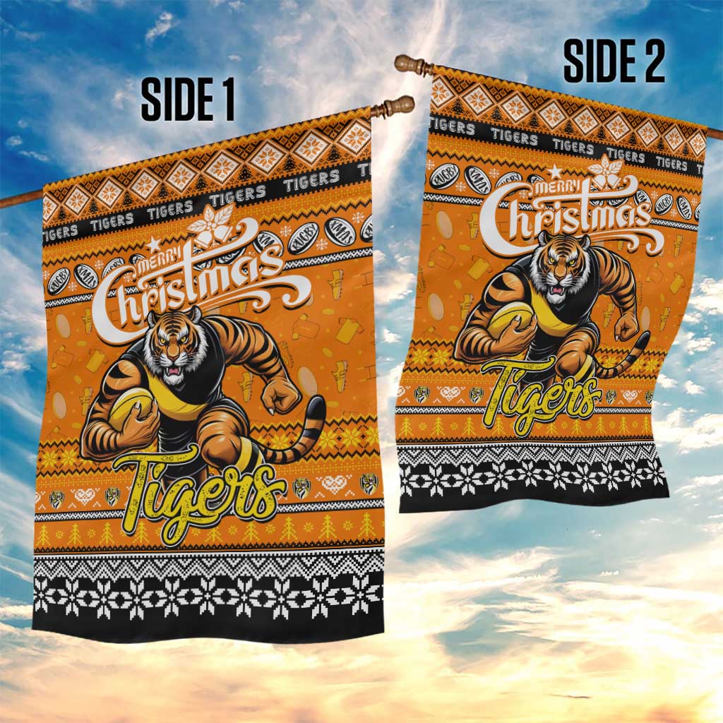 Tigers Football Xmas Garden Flag Australia AFL Mascot - Vibe Hoodie Shop