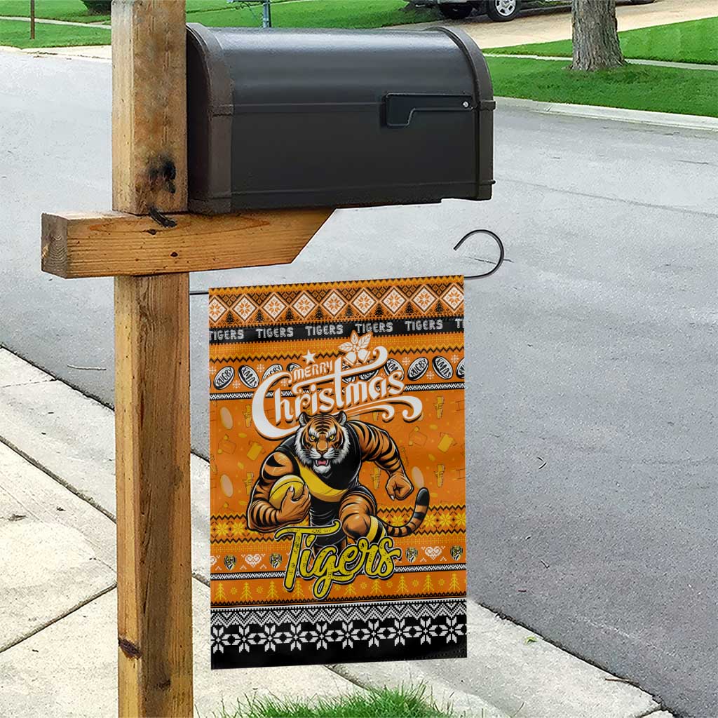 Tigers Football Xmas Garden Flag Australia AFL Mascot - Vibe Hoodie Shop