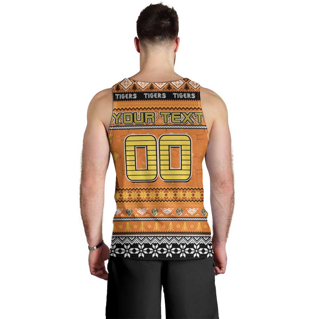 Personalized Tigers Football Xmas Men Tank Top Australia AFL Mascot - Vibe Hoodie Shop