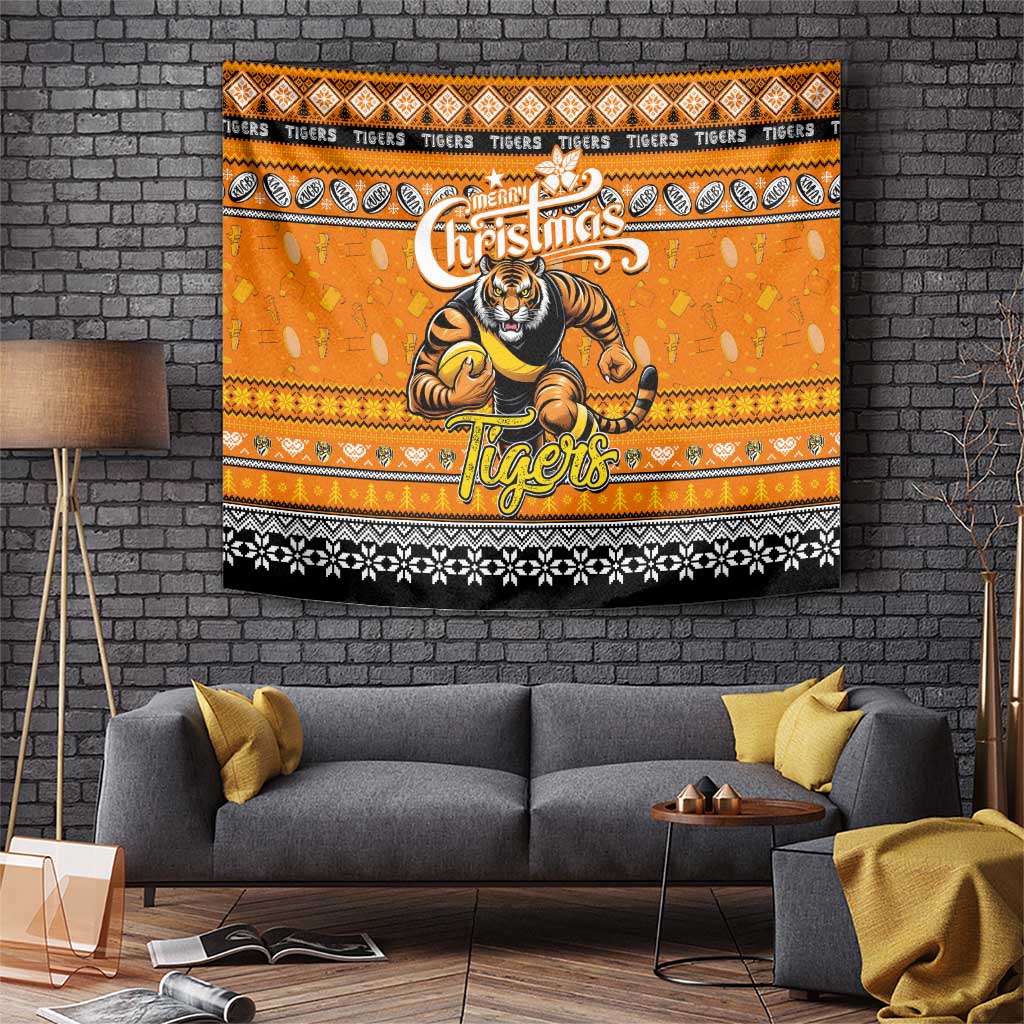 Tigers Football Xmas Tapestry Australia AFL Mascot - Vibe Hoodie Shop