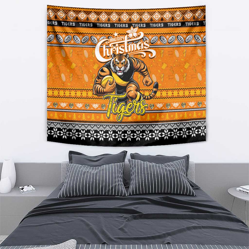 Tigers Football Xmas Tapestry Australia AFL Mascot - Vibe Hoodie Shop