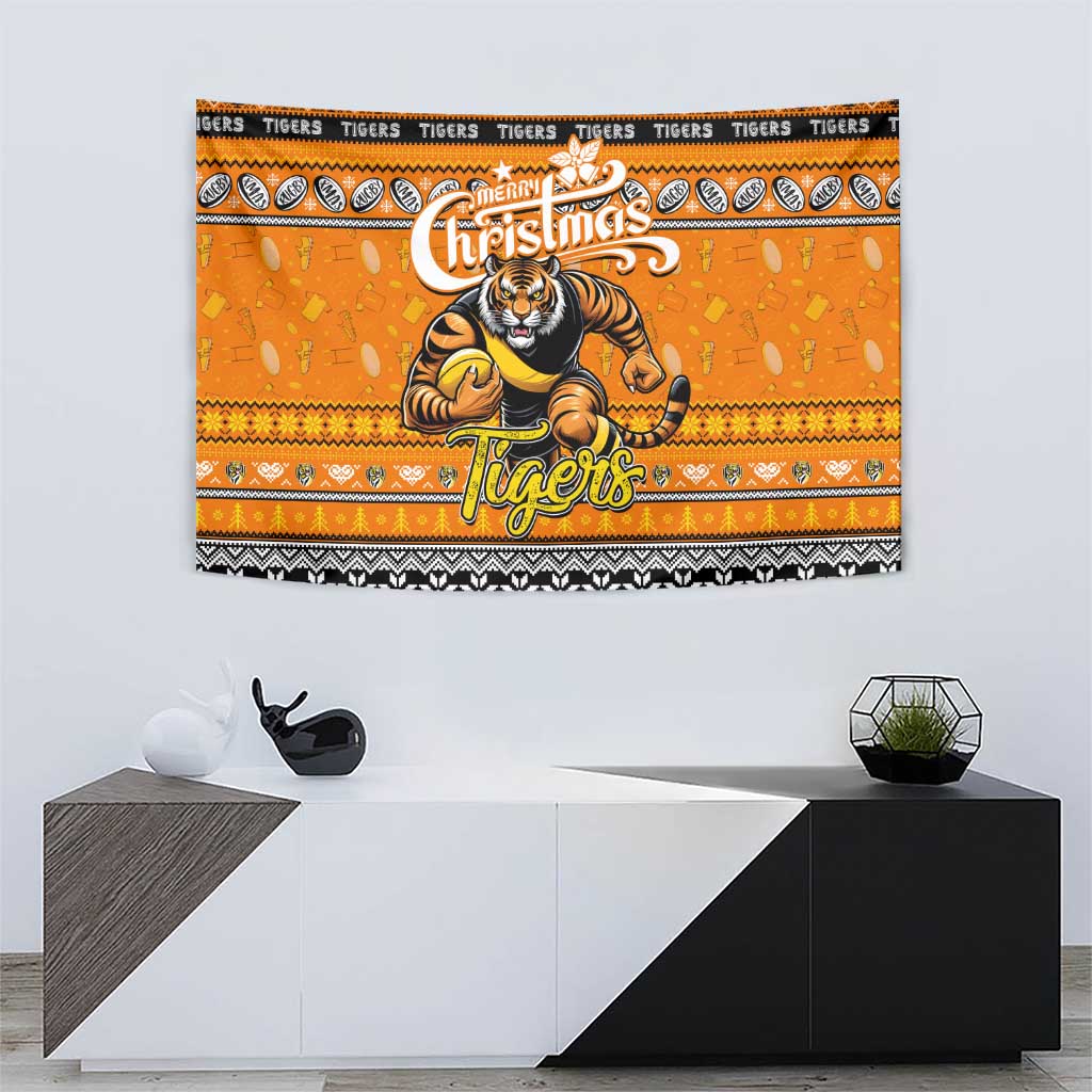 Tigers Football Xmas Tapestry Australia AFL Mascot - Vibe Hoodie Shop