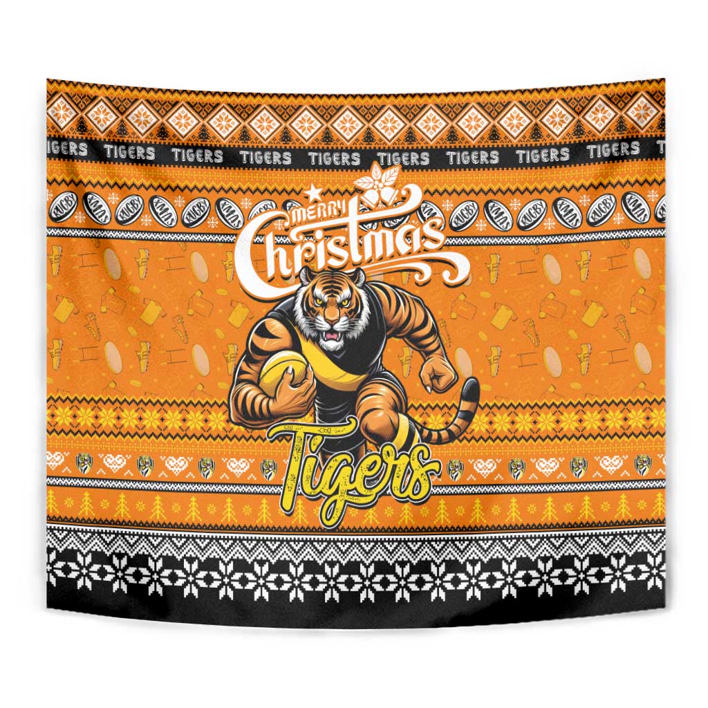 Tigers Football Xmas Tapestry Australia AFL Mascot - Vibe Hoodie Shop