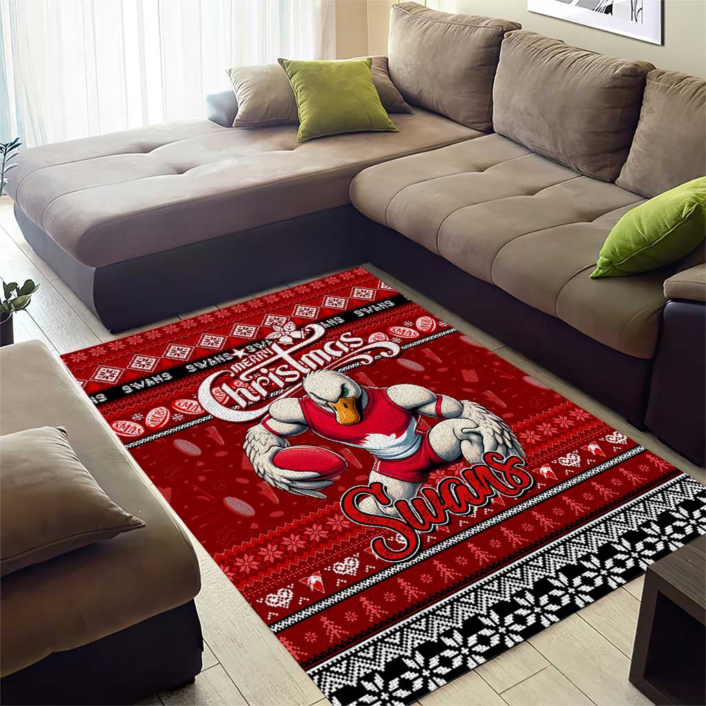 Swans Football Xmas Area Rug Australia AFL Mascot - Vibe Hoodie Shop