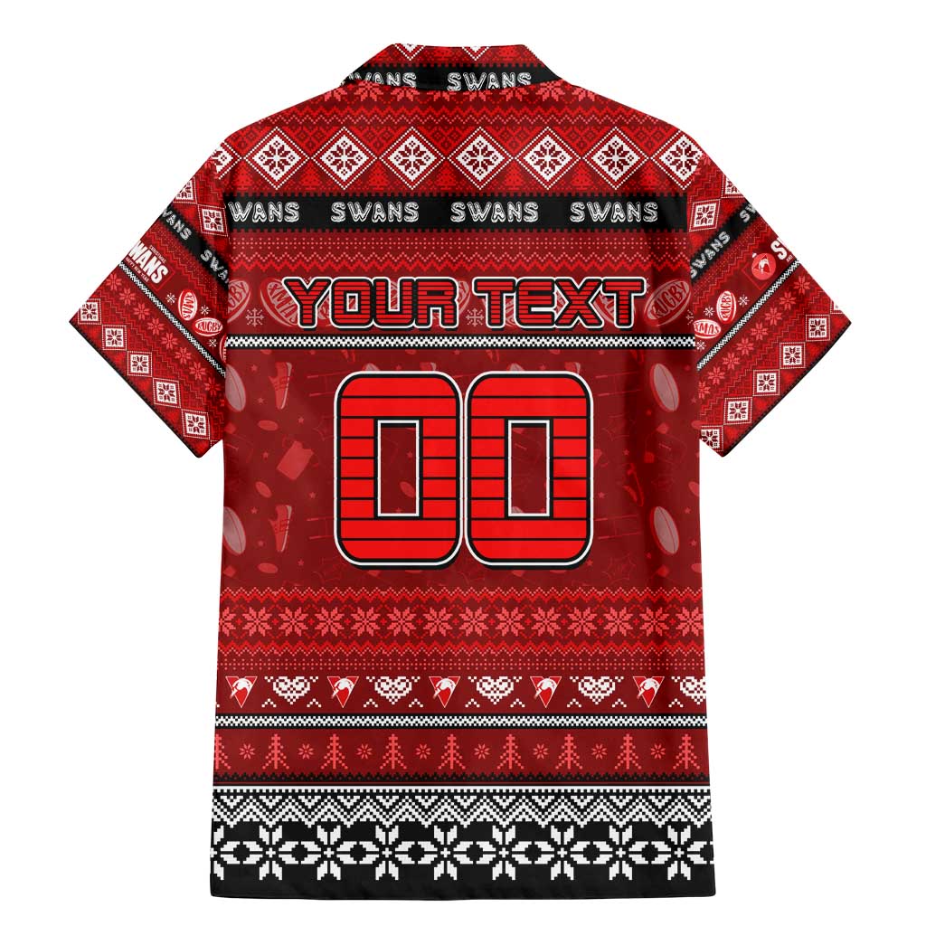 Personalized Swans Rugby Xmas Family Matching Mermaid Dress and Hawaiian Shirt Australia AFL Mascot